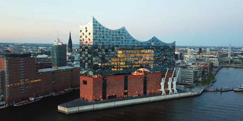 Elbphilharmonie concert hall on the Elbe in Hamburg